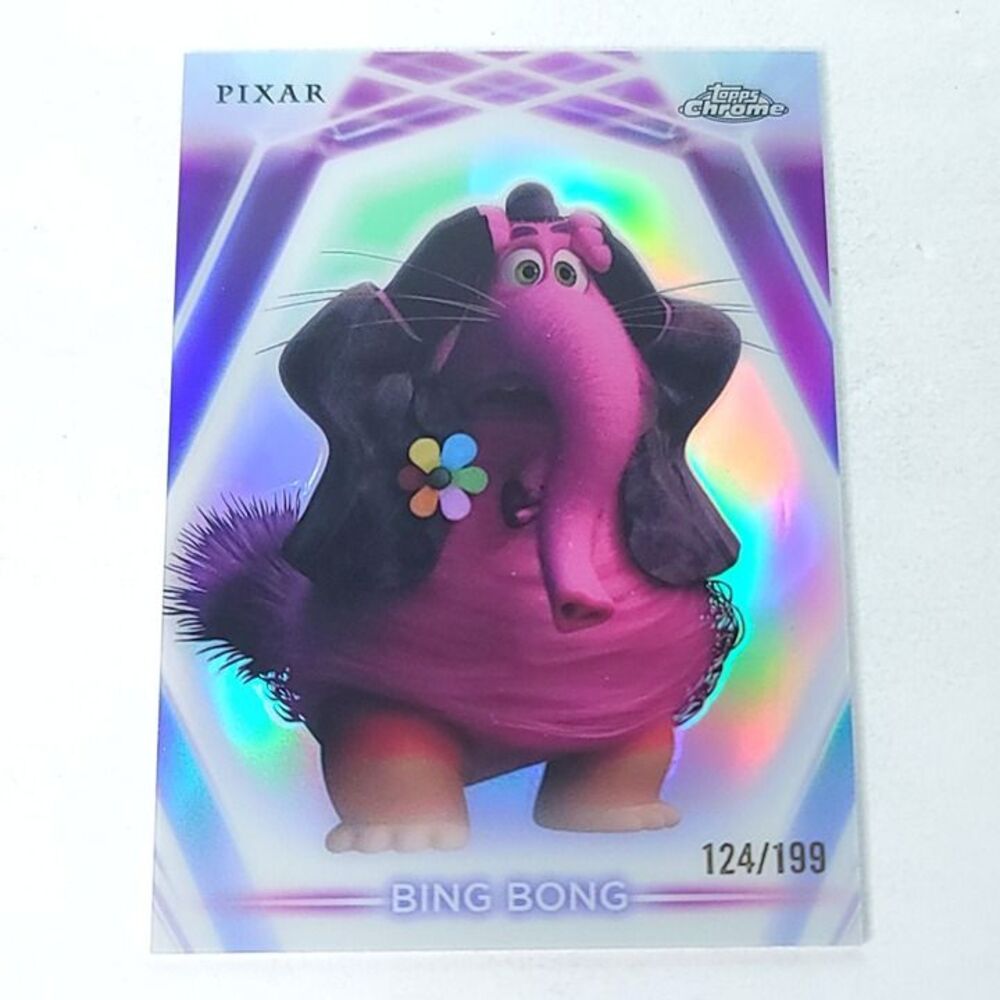 Bing Bong Topps 2026 Disney Neon Holo Chrome Refractor Limited 124/199 CNE